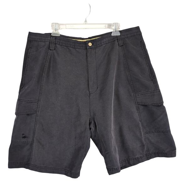 Joe Marlin Original Outfitters Men's 40 Black Cargo Shorts, Beachy Rayon Coastal - Picture 1 of 6